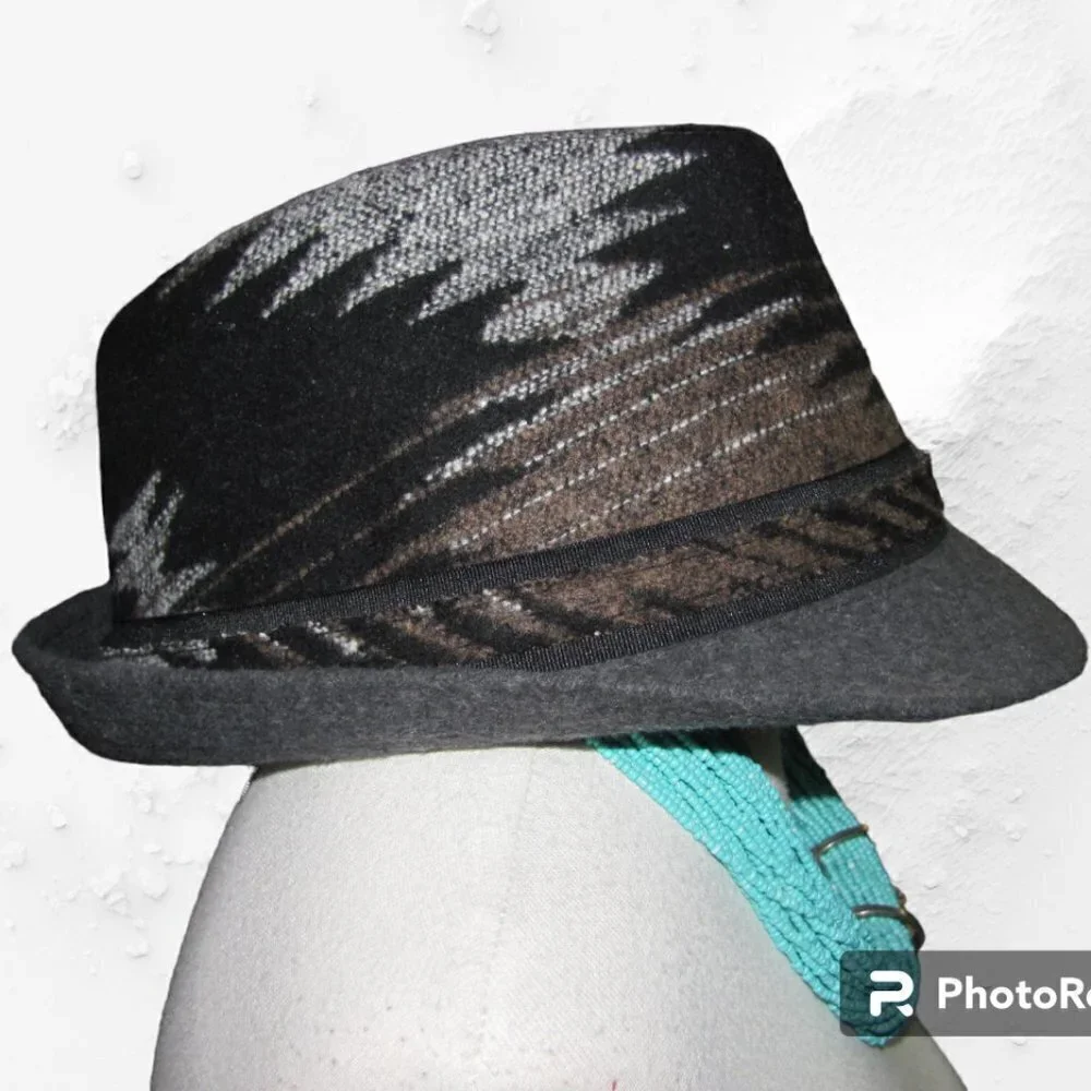 UNISEX AZTEC PRINT FEDORA BRAND NEW - Picture 3 of 7